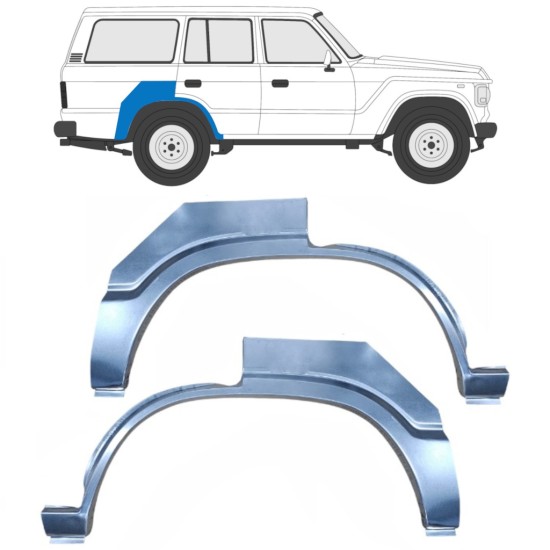 Pannello di riparazione parafango posteriore per Toyota Land Cruiser J60 1980-1990 / Sinistra+Destra / Set 16147