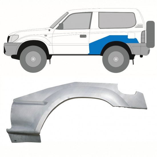 Pannello di riparazione parafango posteriore per Toyota Land Cruiser J90 1996-2002 / Sinistra 10122