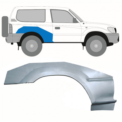 Pannello di riparazione parafango posteriore per Toyota Land Cruiser J90 1996-2002 / Destra 10121