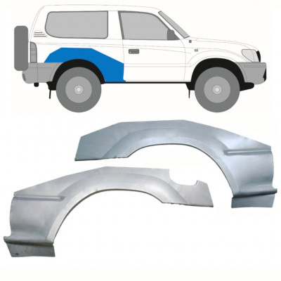 Pannello di riparazione parafango posteriore per Toyota Land Cruiser J90 1996-2002 / Sinistra+Destra / Set 10123