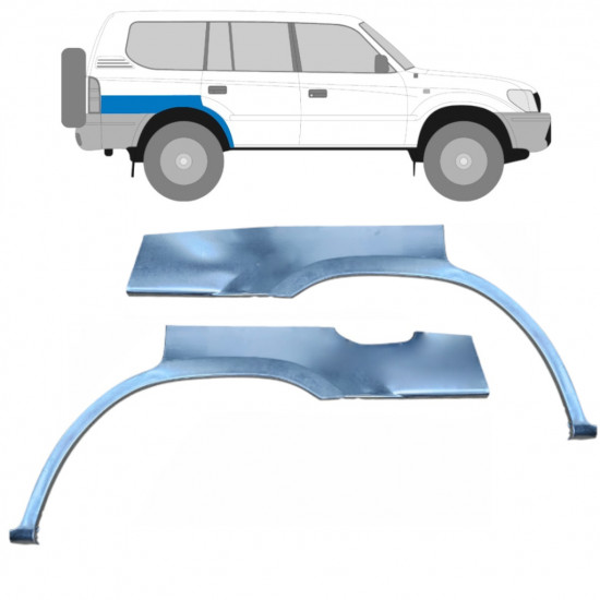 Pannello di riparazione parafango posteriore per Toyota Land Cruiser J90 1996-2002 / Sinistra+Destra / Set 9235