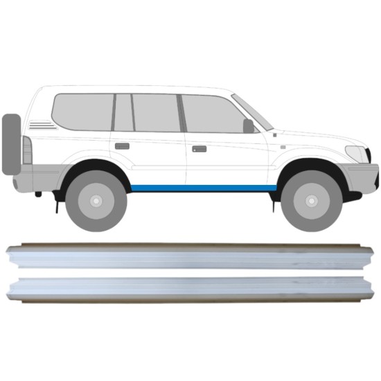 Pannello di riparazione sottoporta lamiera per Toyota Land Cruiser J90 1996-2002 / Sinistra+Destra / Set 14849
