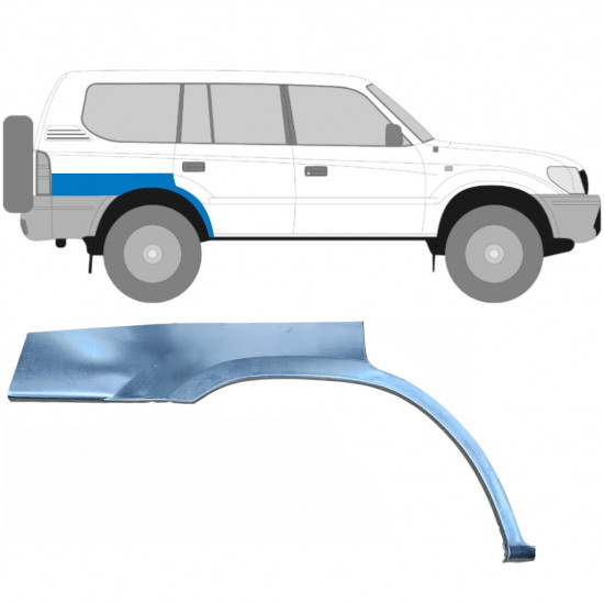 Pannello di riparazione parafango posteriore per Toyota Land Cruiser J90 1996-2002 / Destra 5872