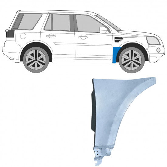 Pannello di riparazione parafango anteriore per Land Rover Freelander 2006-2016 / Destra 12788