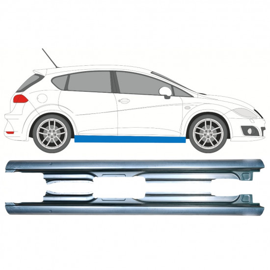 Sottoporta Lamiera Completo per Seat Leon 2005-2012 / Sinistra+Destra / Set 9982