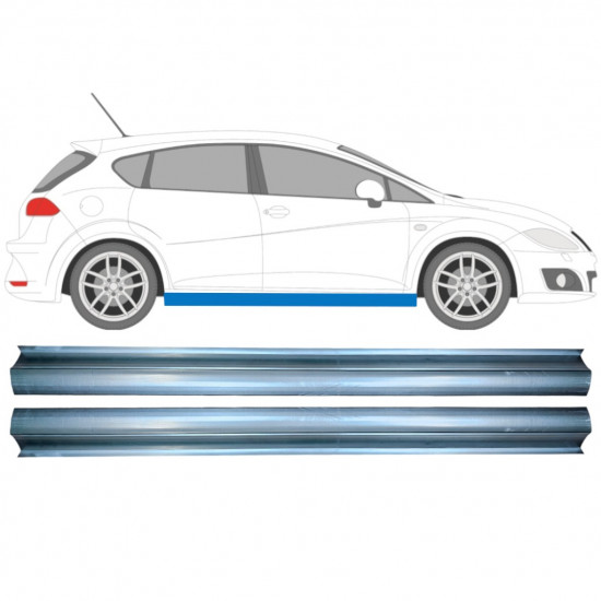 Pannello di riparazione sottoporta lamiera per Seat Leon 2005-2012 / Sinistra+Destra / Set 11371