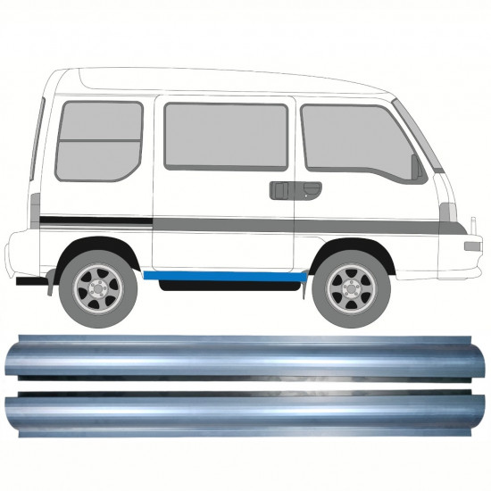 Pannello di riparazione sottoporta lamiera per Subaru Libero 1983-1998 / Sinistra+Destra / Set 11093