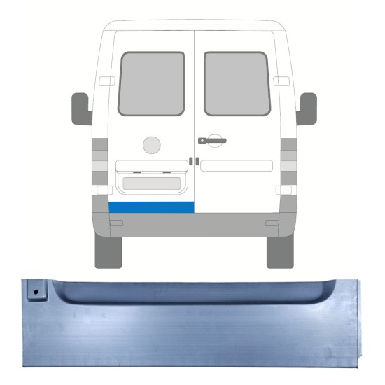Pannello di riparazione porta posteriore per Volkswagen LT 1996-2005 / Sinistra 16592