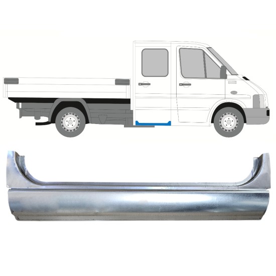 Pannello di riparazione sottoporta porta posteriore per Volkswagen LT 1996-2005 / Sinistra = Destra (simmetrico) 16390