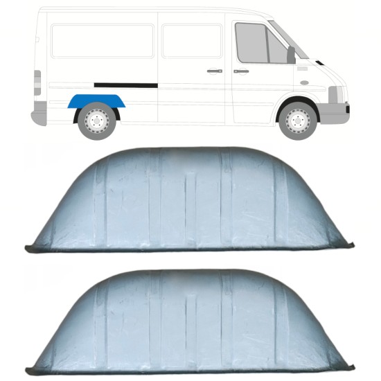 Pannello di riparazione arco ruota posteriore interno per Volkswagen LT 1996-2005 / Sinistra = Destra (simmetrico) / Set 14151