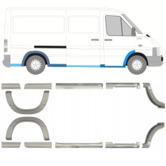 Set di pannelli di riparazione per Volkswagen LT 1996-2005 / Sinistra+Destra / 14388