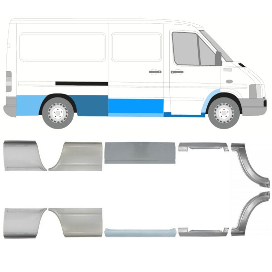 Set di pannelli di riparazione per Volkswagen LT 1996-2005 / Sinistra+Destra 16612