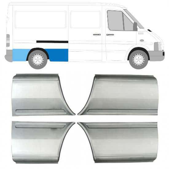 Pannello di riparazione parafango posteriore per Volkswagen LT 1996-2005 / Sinistra+Destra / Set 14027