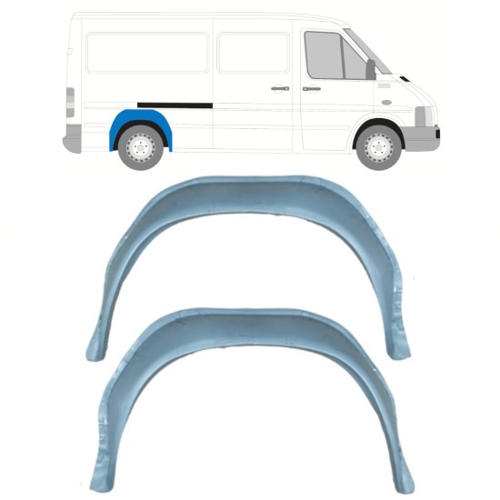 Pannello di riparazione arco ruota posteriore interno per Volkswagen LT 1996-2005 / Sinistra = Destra (simmetrico) / Set 14177