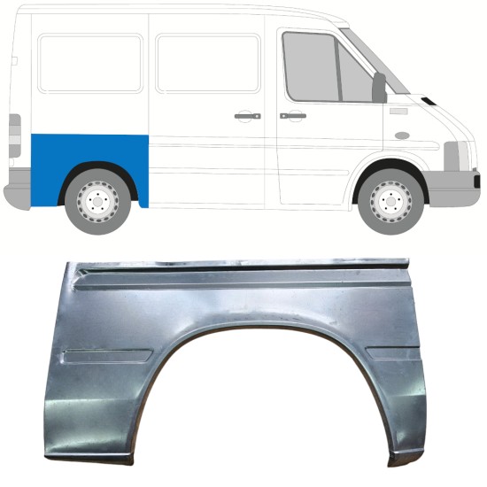 Pannello di riparazione parafango posteriore per Volkswagen LT 1996-2005 / Destra 13477