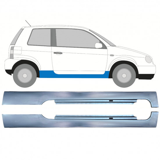 Sottoporta Lamiera Completo per Seat Arosa 1997-2004 / Sinistra+Destra / Set 14373