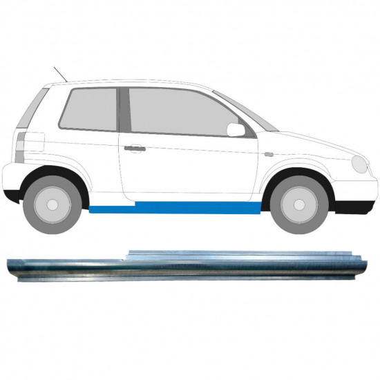 Pannello di riparazione sottoporta lamiera per Volkswagen Lupo 1998-2005 / Destra 5858