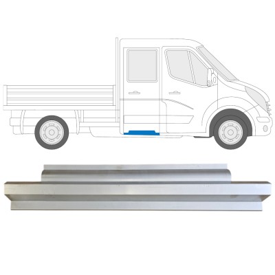 Lamiera di riparazione sottoporta posteriore per Opel Movano 2010-2021 / Sinistra = Destra (simmetrico) 15272