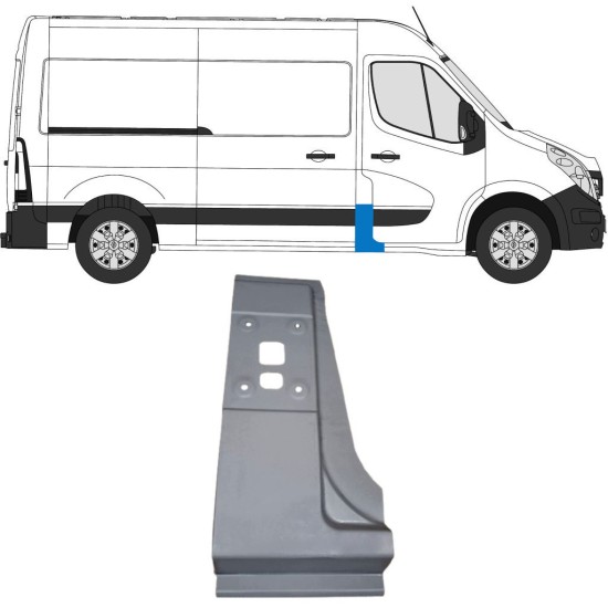 Pannello di riparazione del montante per Nissan NV400 2010- / Destra 16920