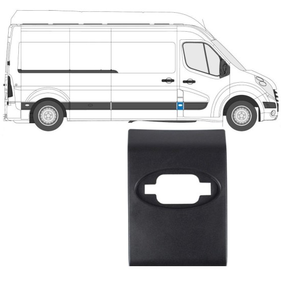 Modanatura laterale anteriore con apertura per Opel Movano 2010-2021 / Destra 15298