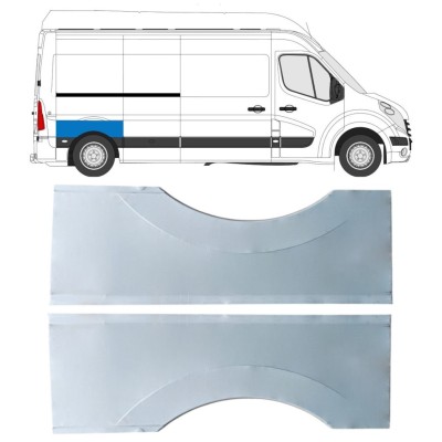 Pannello di riparazione parafango posteriore per Renault Master 2010- / Sinistra+Destra / Set 16820