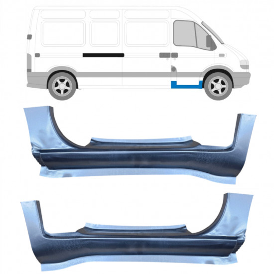 Pannello di riparazione sottoporta lamiera per Opel Movano 1998-2010 / Sinistra+Destra 15330