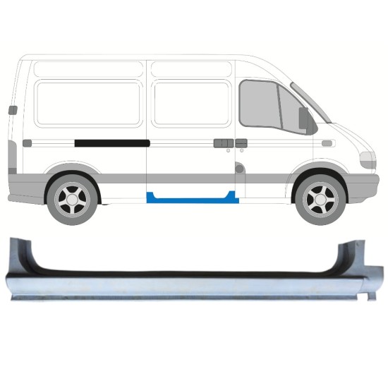 Pannello di riparazione sottoporta porta scorrevole per Renault Master 1998-2010 / Destra 14875