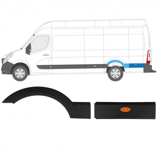 Modanatura laterale per Nissan NV400 2010- / Sinistra 15650