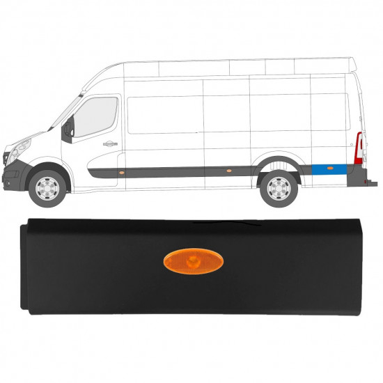 Modanatura laterale per Opel Movano 2010-2021 / Sinistra / Set 13281