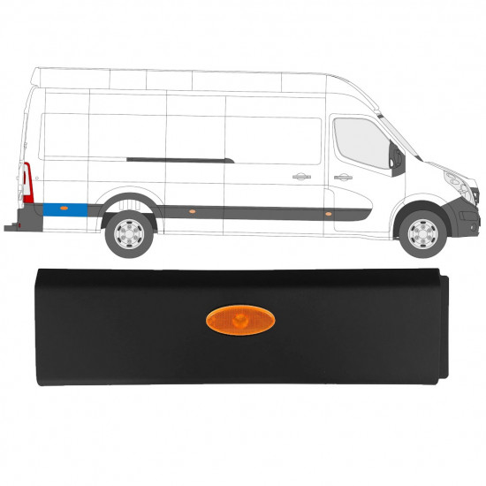 Modanatura laterale per Opel Movano 2010-2021 / Destra / Set 13280