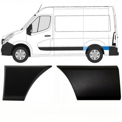 Set di modanature laterali per Nissan NV400 2010- / Sinistra 13938