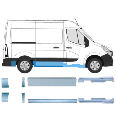Set di pannelli di riparazione per Opel Movano 2010-2021 / Sinistra+Destra / 15286