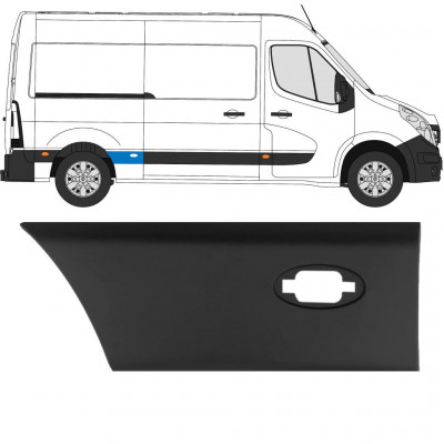 Modanatura laterale parafango posteriore con lampada per Renault Master 2010- / Destra 10930