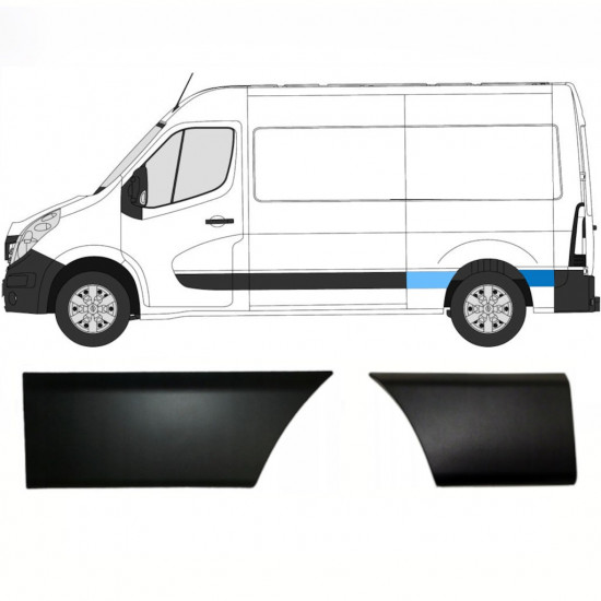 Set di modanature laterali per Renault Master 2010- / Sinistra / 8578