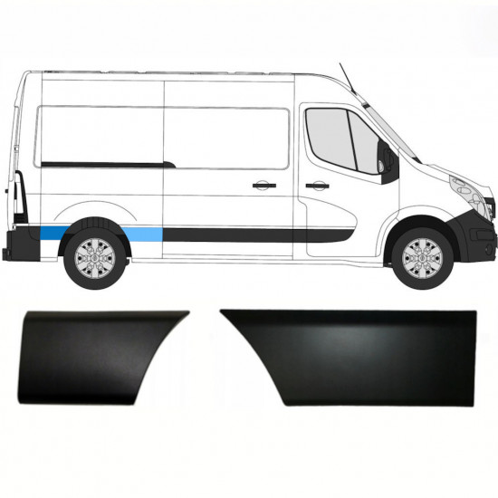 Set di modanature laterali per Renault Master 2010- / Destra / 8577