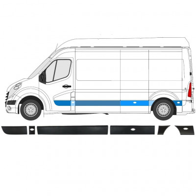 Set di modanature laterali per Nissan NV400 2010- / Sinistra / 13920
