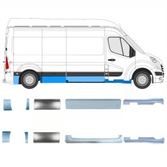Set di pannelli di riparazione per Opel Movano 2010-2021 / Sinistra+Destra 15285