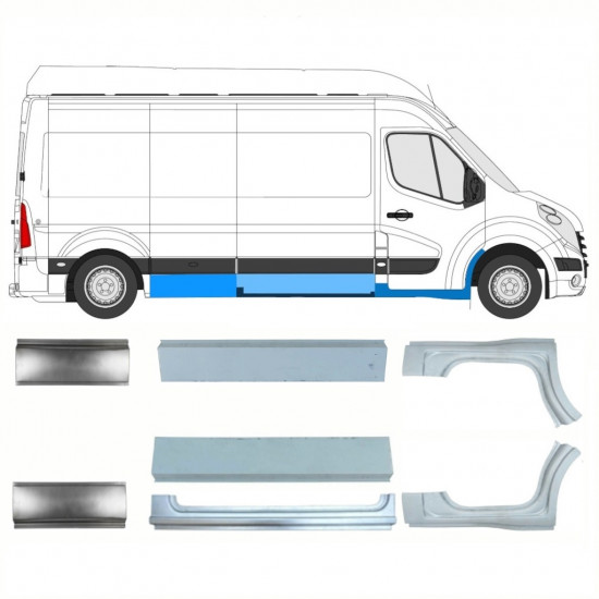 Set di pannelli di riparazione per Opel Movano 2010-2021 / Sinistra+Destra 15288