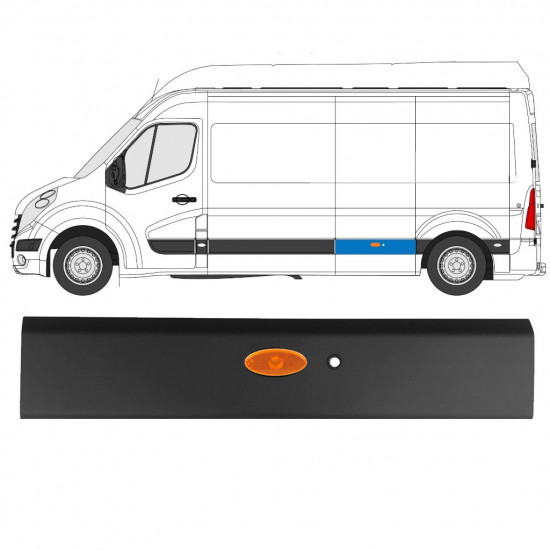 Modanatura laterale con PDC per Opel Movano 2010-2021 / Sinistra / Set 13275