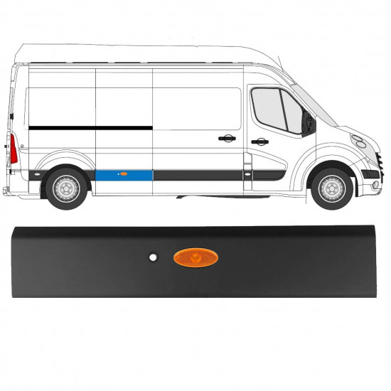 Modanatura laterale con PDC per Renault Master 2010- / Destra / Set 10912