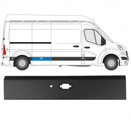 Modanatura laterale con PDC per Nissan NV400 2010- / Destra 15666