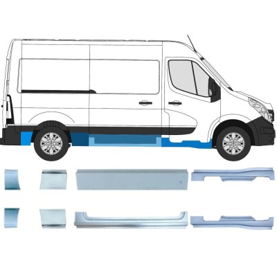 Set di pannelli di riparazione per Opel Movano 2010-2021 / Sinistra+Destra 15284