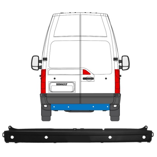 Paraurti posteriore con PDC per Opel Movano 2010-2021 16388