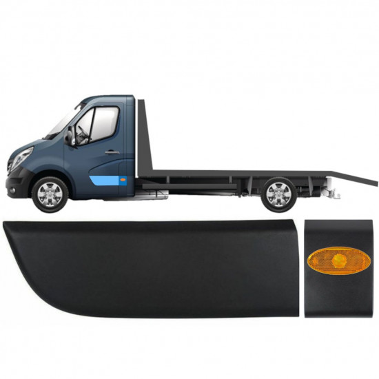 Modanatura laterale con lampada per Renault Master 2010- / Sinistra / Set 10025