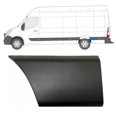 Modanatura laterale parafango posteriore dietro la ruota per Nissan NV400 2010- / Sinistra 16666