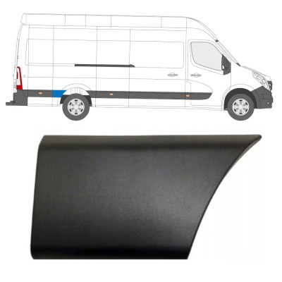 Modanatura laterale parafango posteriore dietro la ruota per Nissan NV400 2010- / Destra 16665