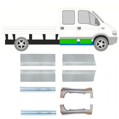 Set di pannelli di riparazione per Renault Master 1998-2010 / Sinistra+Destra / 10260