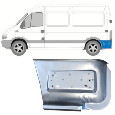 Pannello di riparazione parafango posteriore dietro la ruota per Opel Movano 1998-2010 / Sinistra 15323