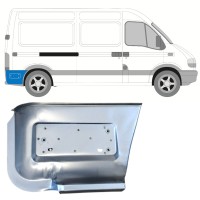 Pannello di riparazione parafango posteriore dietro la ruota per Renault Master 1998-2010 / Destra 14877