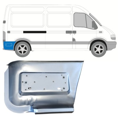 Pannello di riparazione parafango posteriore dietro la ruota per Opel Movano 1998-2010 / Destra 15322